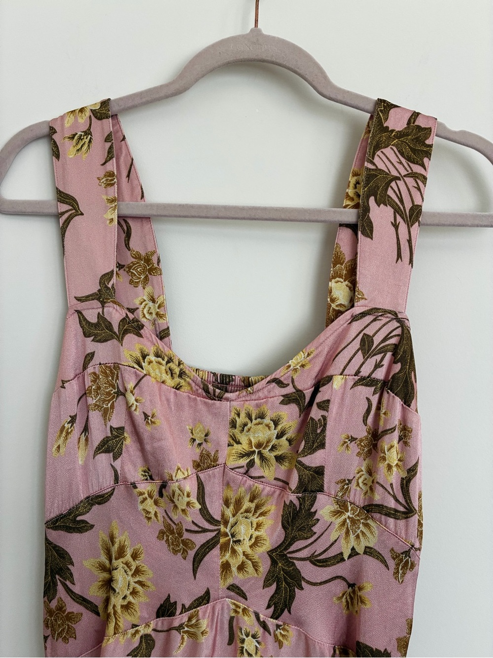 Maeve Jocelyn Pink Floral Square-Neck Slip Mini Dress size small - Picture 3 of 8